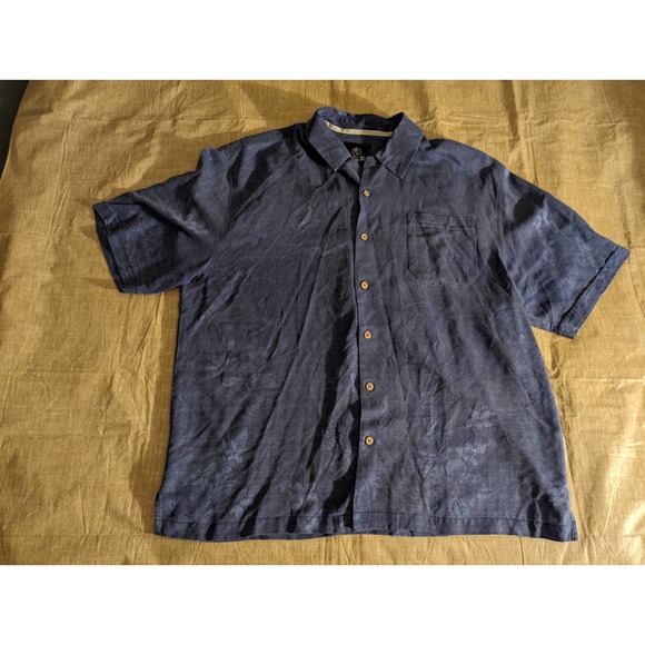 Jamaica Jaxx Other - Jamaica Jaxx Men's Blue Short Sleeve Button Up Size XL Floral 100% Silk